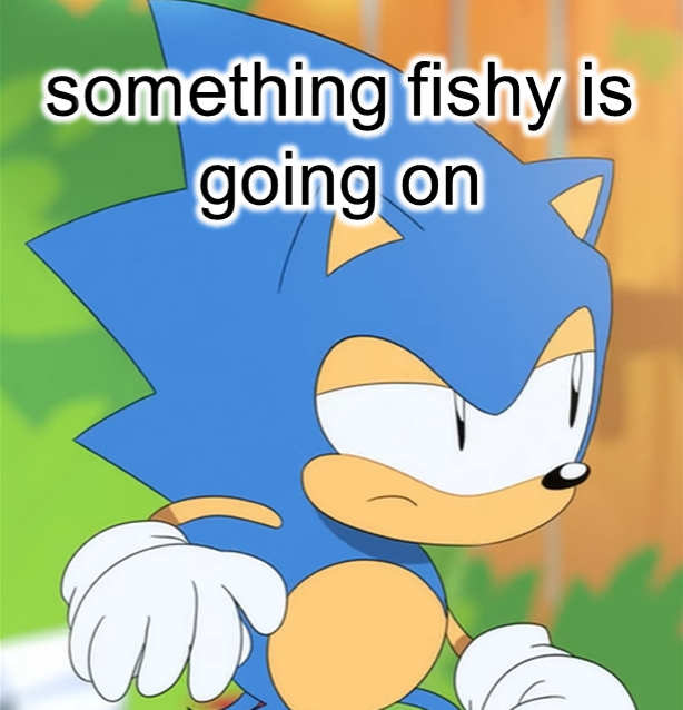 Sonic something fishy is going on Blank Meme Template