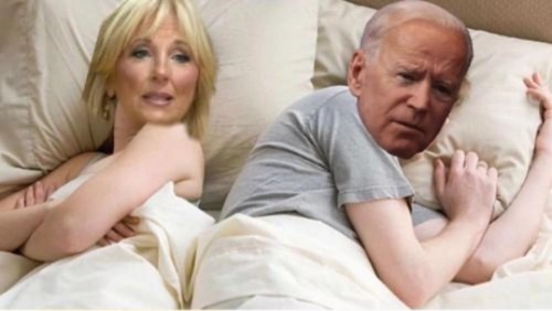Joe Biden and Dr Pepper in bed Blank Meme Template