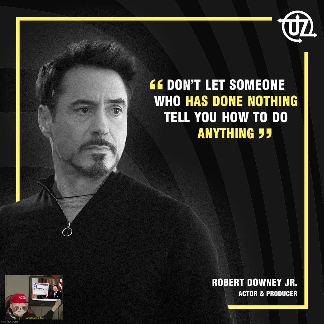 Conservative Party has the best winning record on PRESIDENTS. Nobody can tell us anything! #BeSore | image tagged in robert downey jr quote,robert downey jr,best winning record,conservative party,us,be sore | made w/ Imgflip meme maker