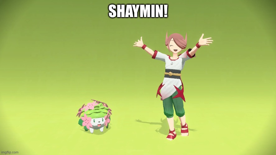 Admit it, I look cool as an all powerful goddess | SHAYMIN! | made w/ Imgflip meme maker