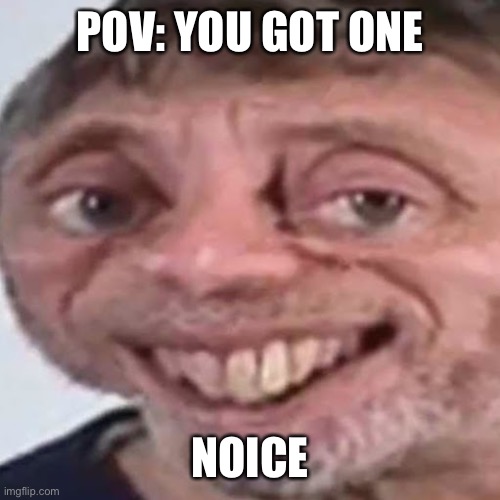 Noice | POV: YOU GOT ONE NOICE | image tagged in noice | made w/ Imgflip meme maker