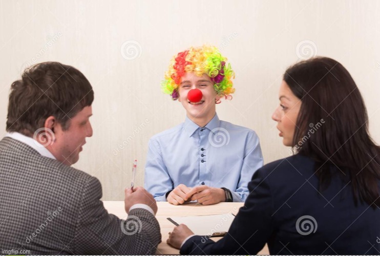 Danny meeting | image tagged in clown business meeting | made w/ Imgflip meme maker