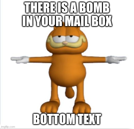 Bom | THERE IS A BOMB IN YOUR MAIL BOX; BOTTOM TEXT | image tagged in t | made w/ Imgflip meme maker
