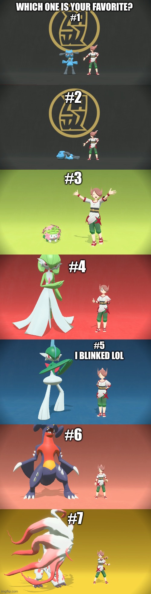 Ples choose | WHICH ONE IS YOUR FAVORITE? 
#1; #2; #3; #4; #5
I BLINKED LOL; #6; #7 | made w/ Imgflip meme maker