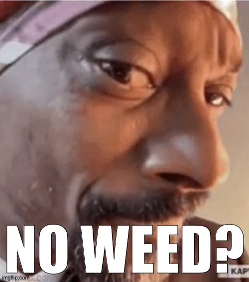 No weed? | image tagged in no weed | made w/ Imgflip meme maker
