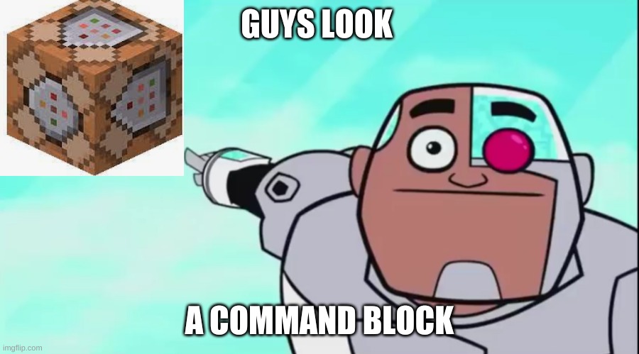 guys look a command block | GUYS LOOK; A COMMAND BLOCK | image tagged in guys look a birdie | made w/ Imgflip meme maker