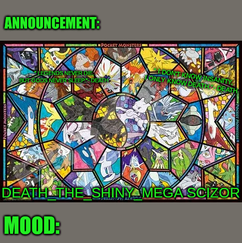 High Quality Death_The_Shiny_Mega_Scizor_Reborn Legendary announcement Blank Meme Template