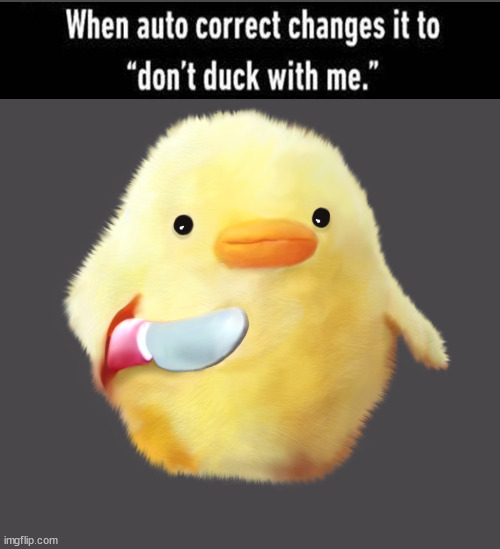 duck with knife | image tagged in duck with knife | made w/ Imgflip meme maker