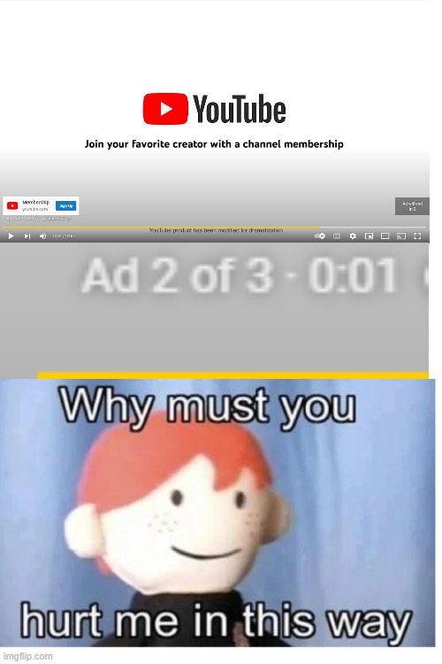 Sorry If Repost | image tagged in memes,why must you hurt me in this way,youtube ads | made w/ Imgflip meme maker