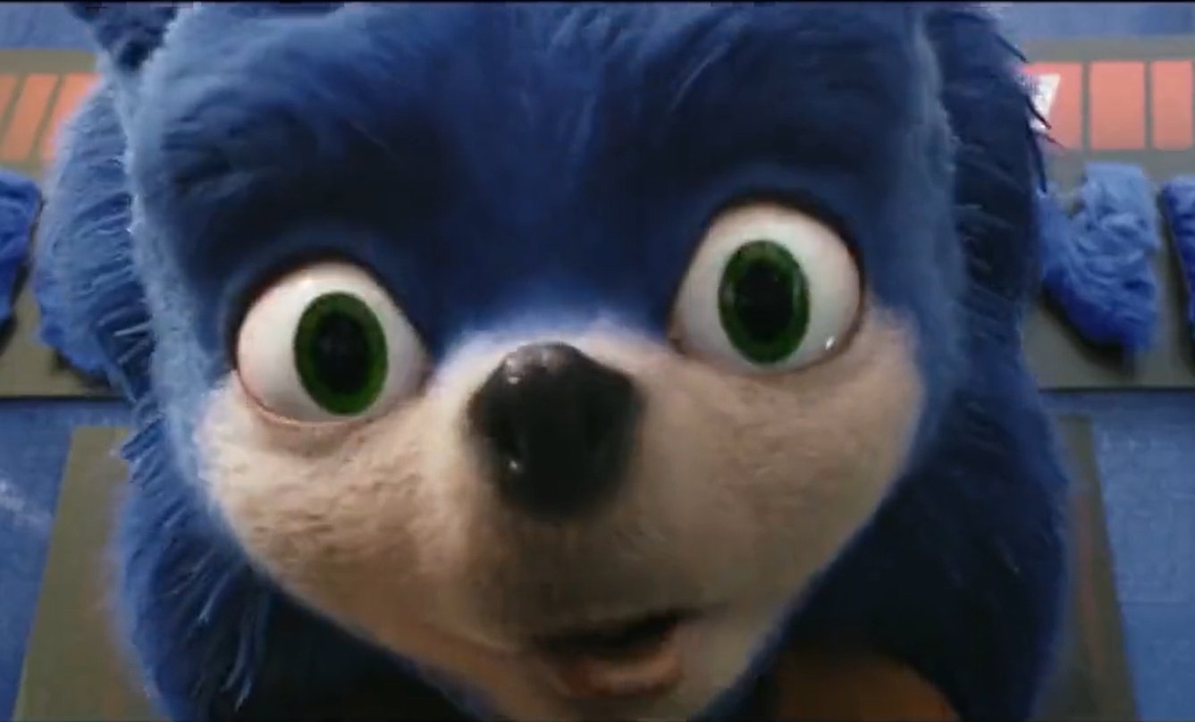 High Quality Surprised Ugly Sonic Blank Meme Template