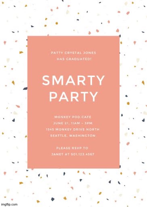 Smarty party | image tagged in smarty party | made w/ Imgflip meme maker