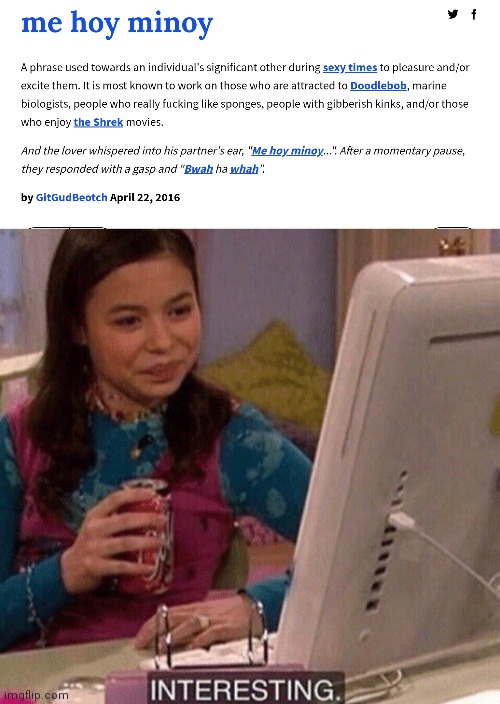 image tagged in icarly interesting | made w/ Imgflip meme maker