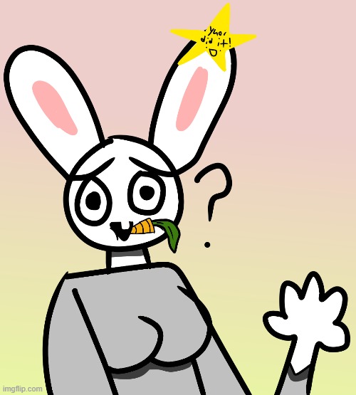 nooooo bunny drank the weird drink catt bought on craigslist!! | image tagged in bunni | made w/ Imgflip meme maker