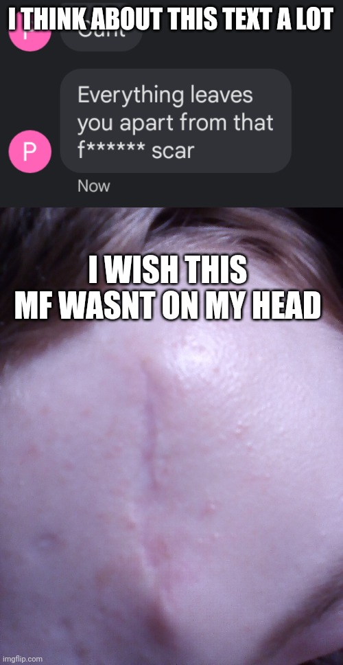 I THINK ABOUT THIS TEXT A LOT; I WISH THIS MF WASNT ON MY HEAD | made w/ Imgflip meme maker