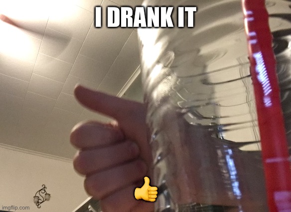 Yes | I DRANK IT; 👍 | made w/ Imgflip meme maker
