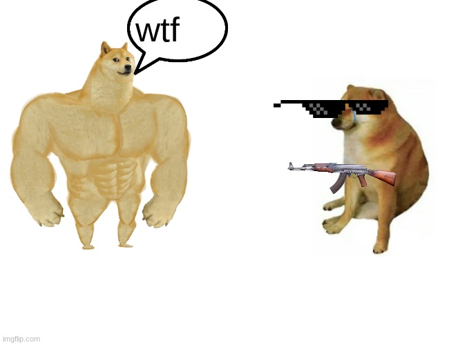 thats how that happens | wtf | image tagged in memes,buff doge vs cheems | made w/ Imgflip meme maker