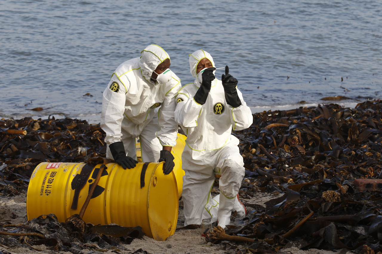 scientists nuclear waste beach Blank Meme Template