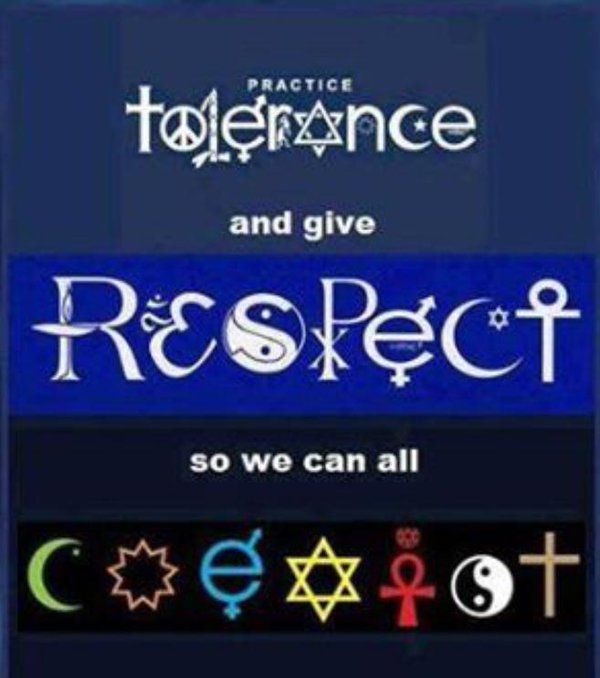 High Quality Tolerance respect coexist Blank Meme Template
