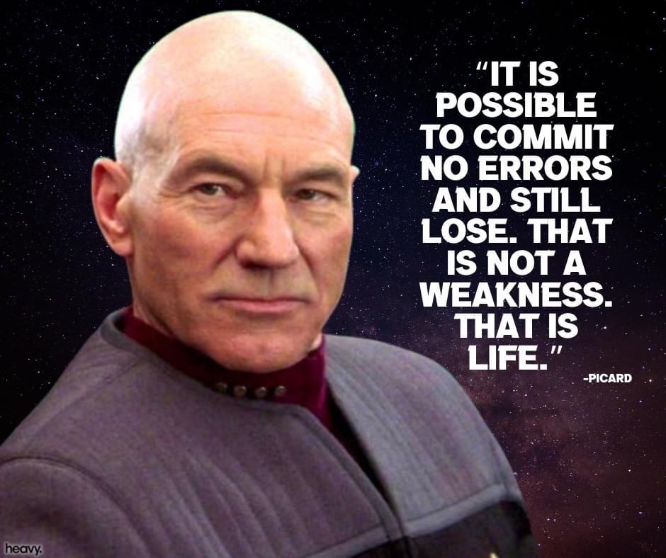 High Quality Captain Picard quote errors life Blank Meme Template