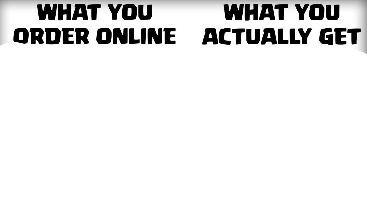 What you order online Blank Meme Template