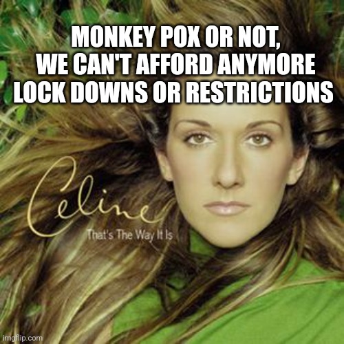 MONKEY POX OR NOT,
WE CAN'T AFFORD ANYMORE LOCK DOWNS OR RESTRICTIONS | image tagged in funny memes | made w/ Imgflip meme maker