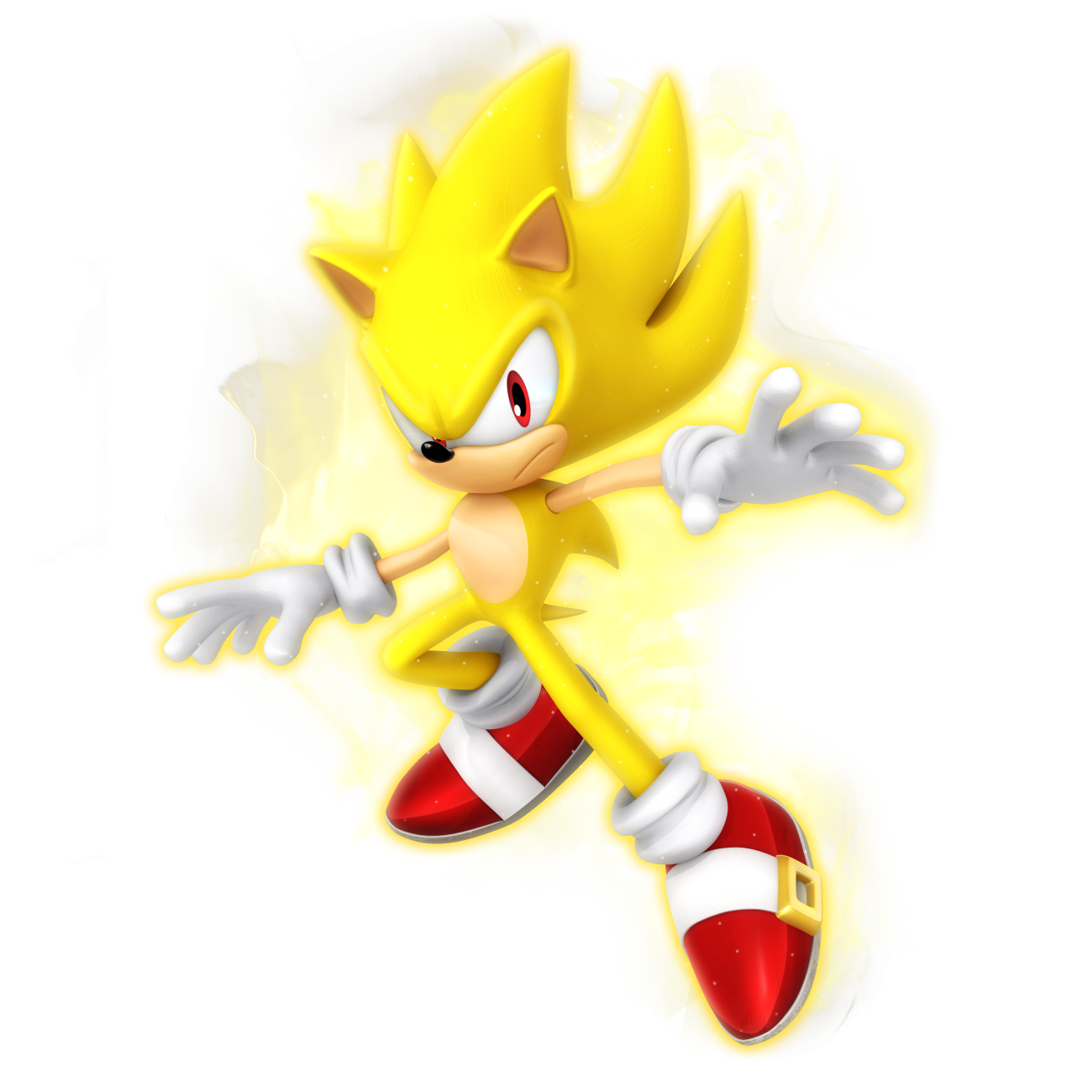 Super Sonic (transparent) Blank Meme Template