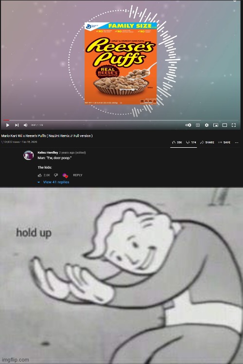 EAT EM UP | image tagged in reeses puffs,fallout hold up | made w/ Imgflip meme maker