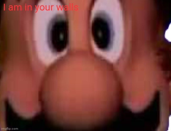 Just a reminder | I am in your walls | image tagged in mario,memes | made w/ Imgflip meme maker