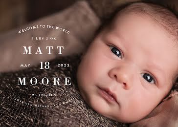 Matt's birth announcement Blank Meme Template