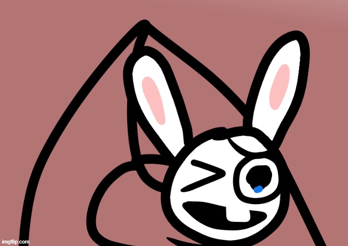 tbh bunni is the only character who could pull off this stupid pose due to how lanky she is | image tagged in bunni | made w/ Imgflip meme maker