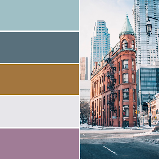 High Quality Cityscape color palette Blank Meme Template