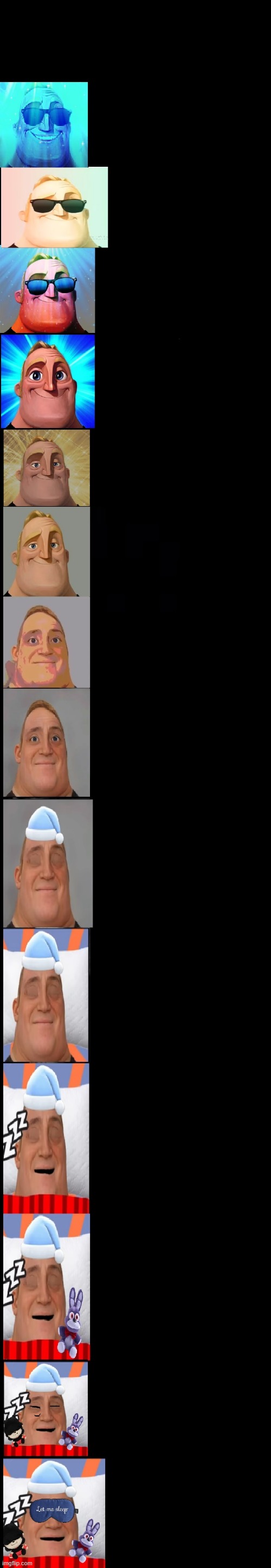 mr incredible becoming sleepy very extended | image tagged in canny to sleepy,mr incredible,memes | made w/ Imgflip meme maker