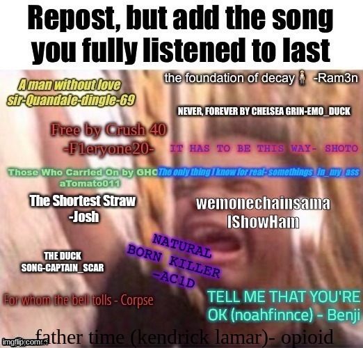 THE DUCK SONG-CAPTAIN_SCAR | made w/ Imgflip meme maker