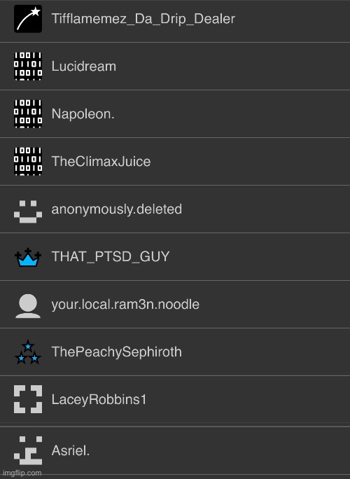 top ten people who follow me | made w/ Imgflip meme maker