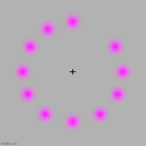 look at da dots and watch de circles disappear :D | made w/ Imgflip meme maker