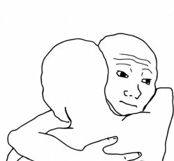 people hugging Blank Meme Template