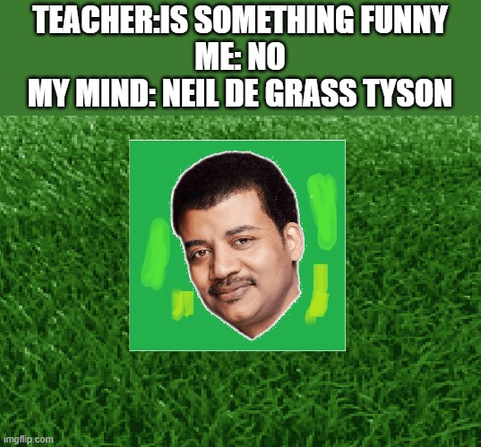 touch some neil |  TEACHER:IS SOMETHING FUNNY
ME: NO
MY MIND: NEIL DE GRASS TYSON | image tagged in neil degrasse tyson | made w/ Imgflip meme maker