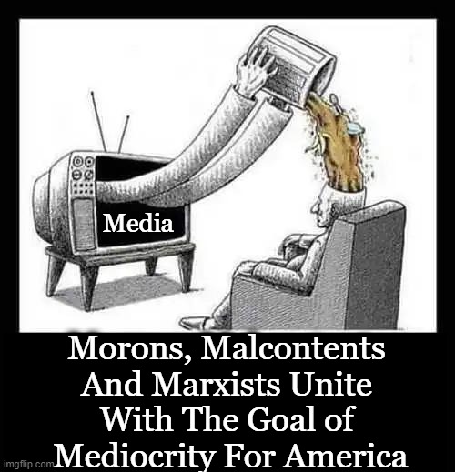 Useful Idiots | Media; Morons, Malcontents 

And Marxists Unite 

With The Goal of 

Mediocrity For America | image tagged in politics,progressives,media lies,democrats,morons,marxists | made w/ Imgflip meme maker