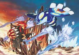 Kyogre and Groudon fight Blank Meme Template