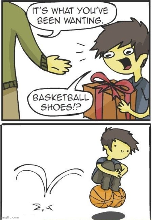 BASKETBALL SHOES | image tagged in basketball,shoes,basketball shoes,comics,comic,comics/cartoons | made w/ Imgflip meme maker