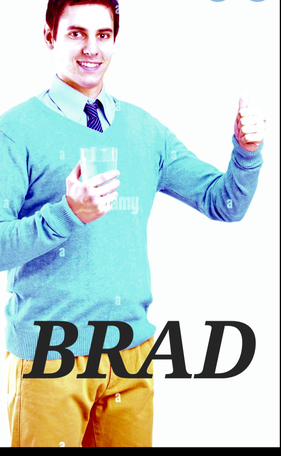 High Quality B R A D Blank Meme Template