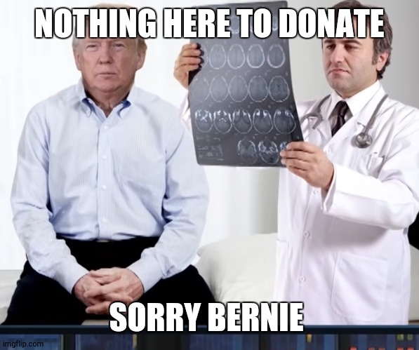 diagnoses | NOTHING HERE TO DONATE SORRY BERNIE | image tagged in diagnoses | made w/ Imgflip meme maker