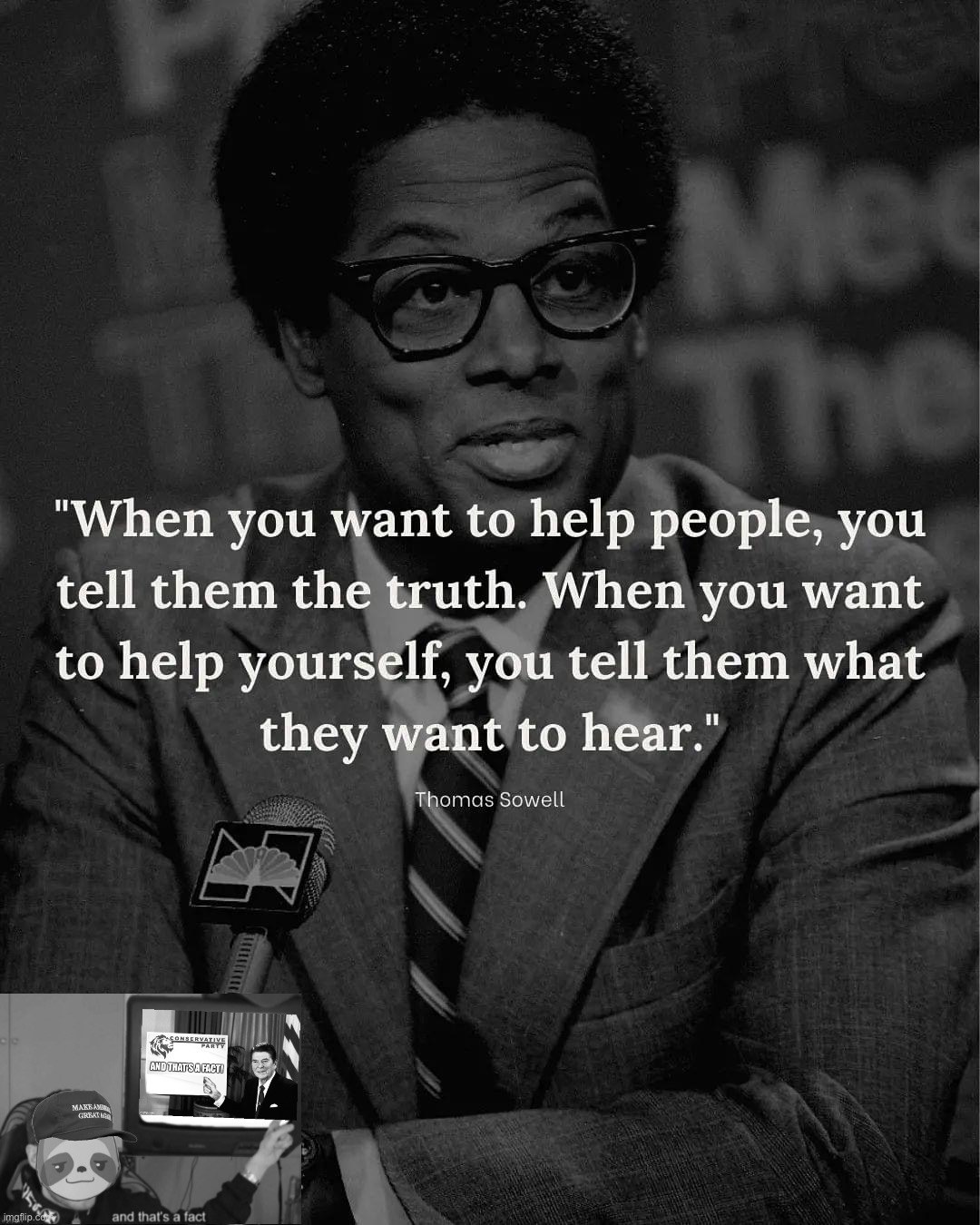 No matter the cost, Conservative Party will never stop dropping facts & logic on Leftists. #ThomasSowell #TruthBombs | image tagged in thomas sowell quote,thomas sowell,truth bombs,leftists,libtrads,lefsits | made w/ Imgflip meme maker