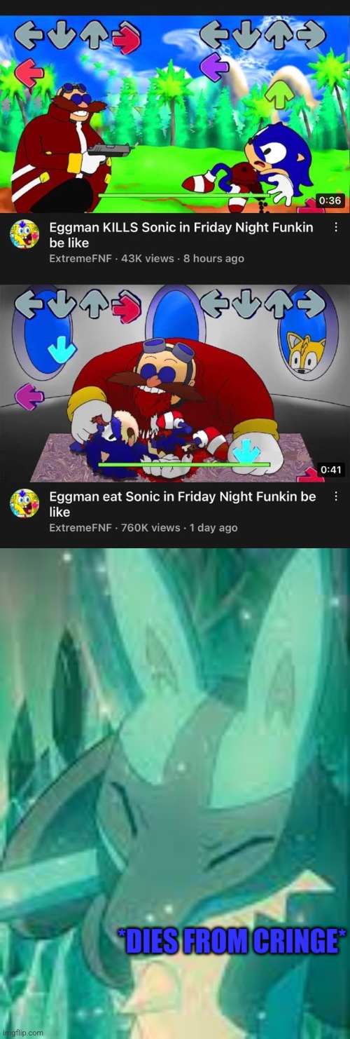 OOOOOOOOOOOOOOOF | image tagged in lucario dies from cringe,sonic,dr eggman,friday night funkin,wtf,cursed | made w/ Imgflip meme maker