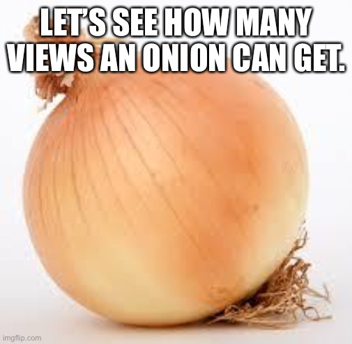 You don’t have to upvote | LET’S SEE HOW MANY VIEWS AN ONION CAN GET. | image tagged in onion | made w/ Imgflip meme maker
