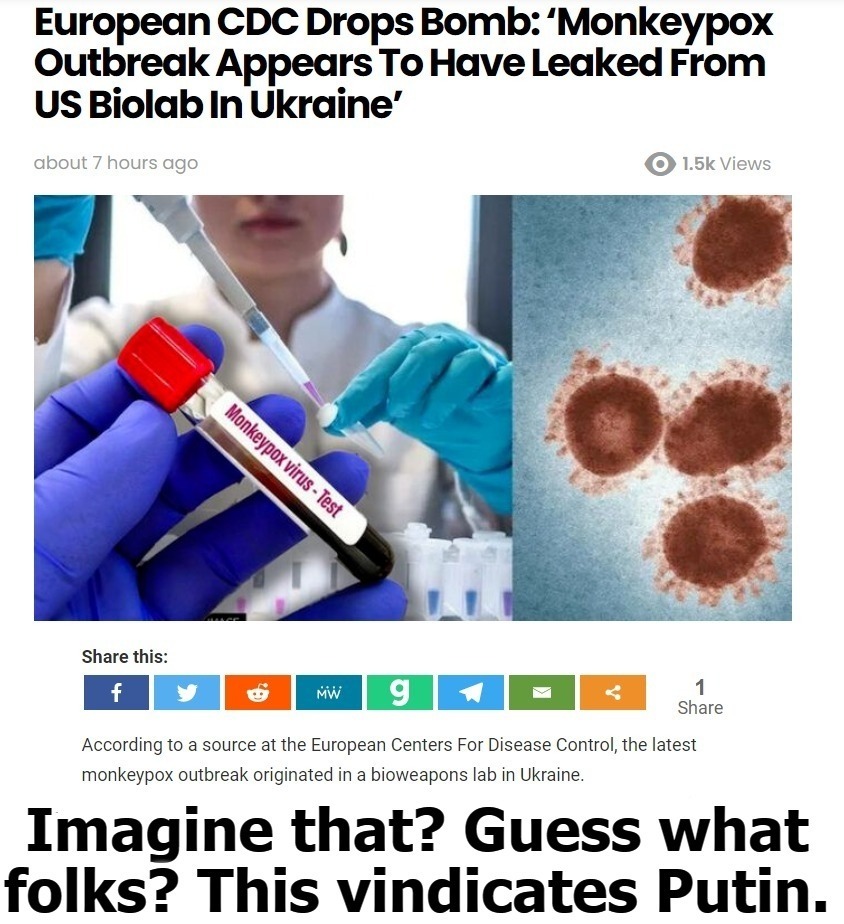 European CDC: Monkeypox Leaked from Ukraine Biolab | image tagged in monkeypox,ukraine biolabs,plandemic,scamdemic,biological warfare,putin is laughing about now | made w/ Imgflip meme maker