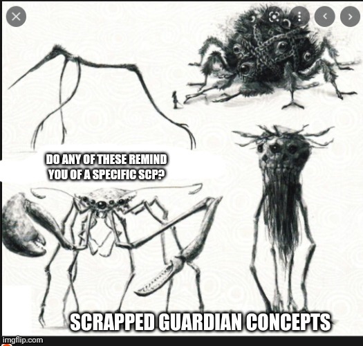 I just thought these looked like SCP's | DO ANY OF THESE REMIND YOU OF A SPECIFIC SCP? | image tagged in scp,guardian | made w/ Imgflip meme maker