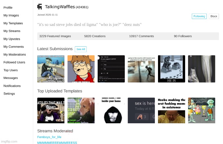 Waffles is a Femboy? | made w/ Imgflip meme maker