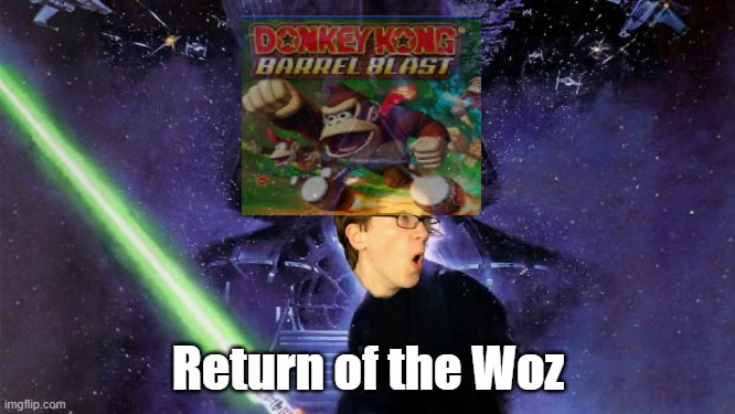 The Woz is back | Return of the Woz | image tagged in return of the jedi,scott the woz,donkey kong | made w/ Imgflip meme maker