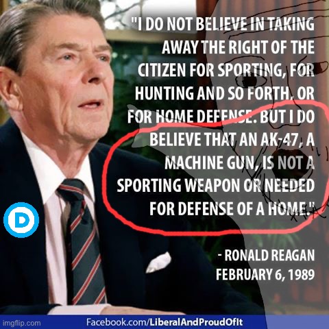 Ronald Reagan, raging left-winger | made w/ Imgflip meme maker